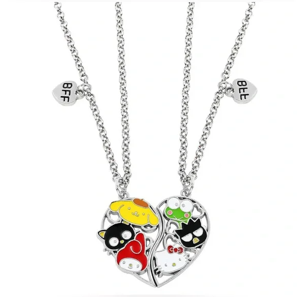 Sanrio Hello Kitty & Friends BFF 2 PC Heart Necklace Set - Picture 5 of 8